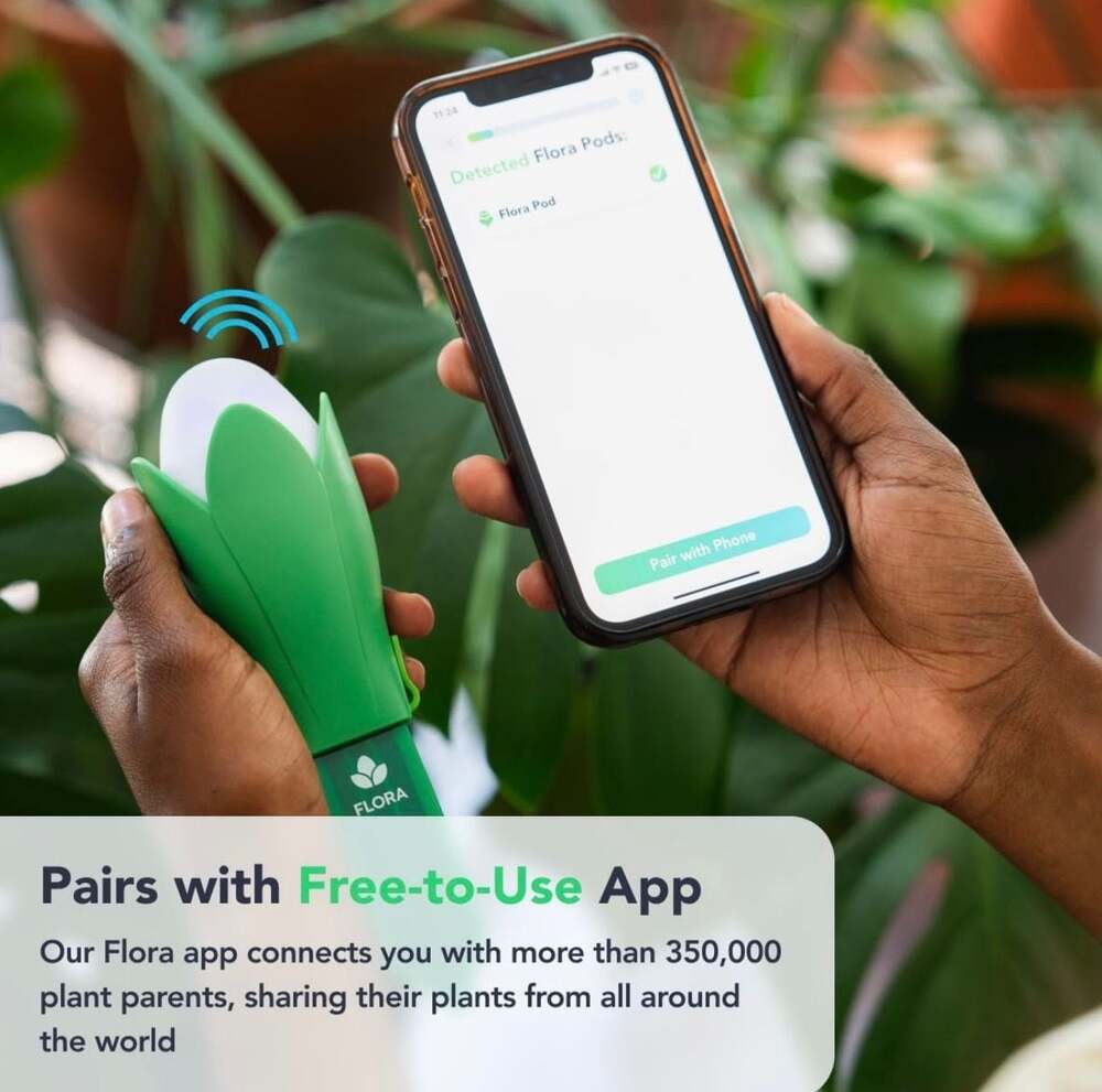Flora Pod Smart Plant Sensor - Moisture, Light, Humidity & Temp Monitor - Picture 12 of 15